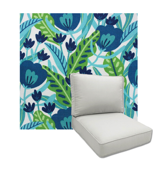 Fournette Lagoon by Richloom Solarium Deep Seating Patio Chair Cushions