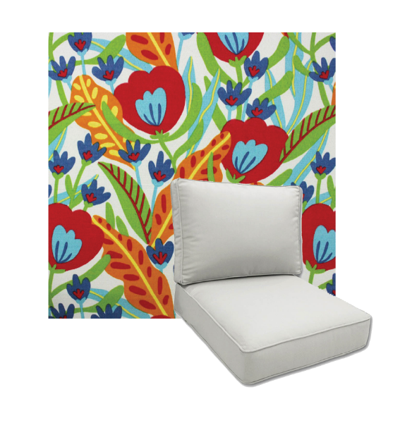 Fournette Multi by Richloom Solarium Deep Seating Patio Chair Cushions