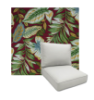 Goldcoast Berry by Richloom Solarium Deep Seating Patio Chair Cushions