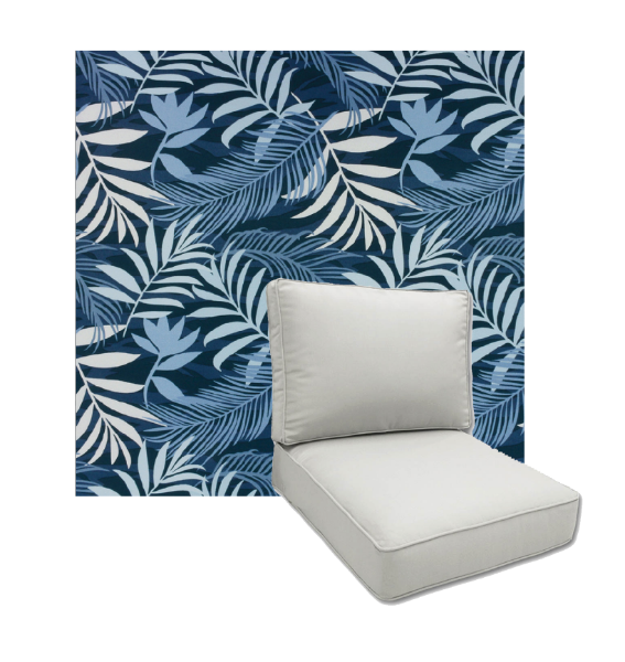 Mayland Baltic by Richloom Solarium Deep Seating Patio Chair Cushions