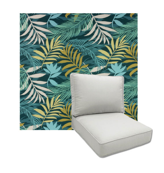 Mayland Palm  by Richloom Solarium Deep Seating Patio Chair Cushions