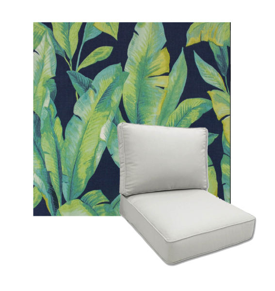 Mekko Lagoon by Richloom Solarium Deep Seating Patio Chair Cushions