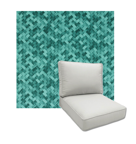 Mixes Ocean by Richloom Solarium Deep Seating Patio Chair Cushions