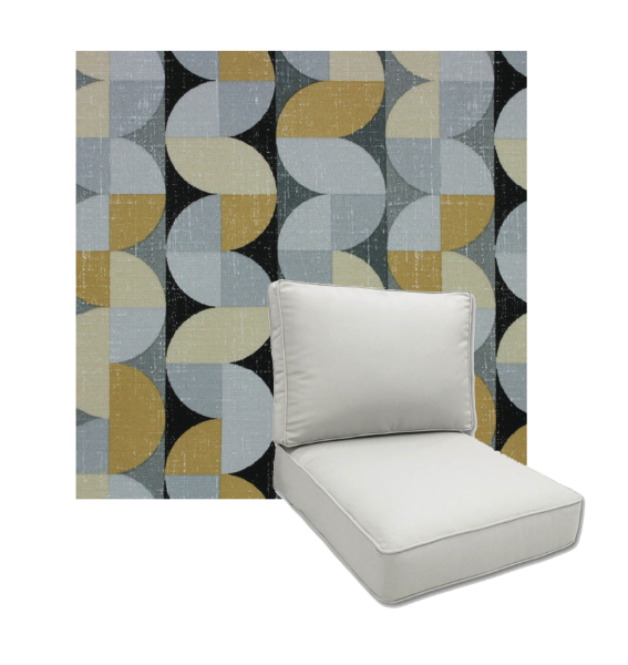 Pell Driftwood by Richloom Solarium Deep Seating Patio Chair Cushions