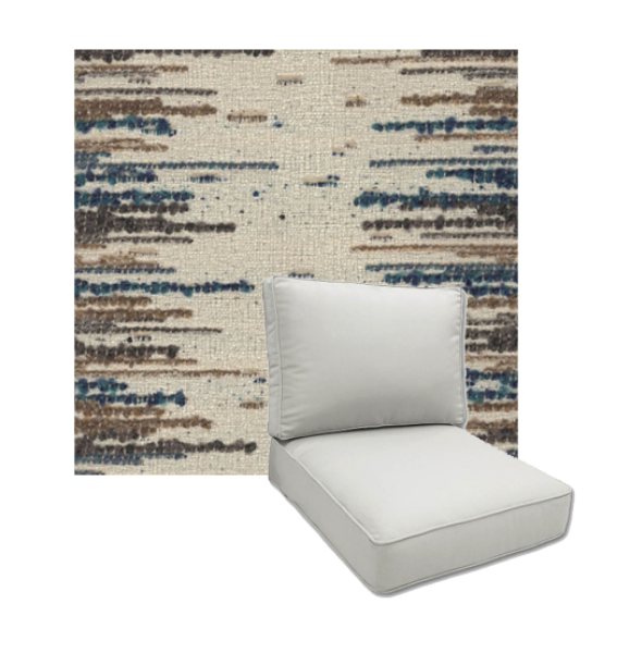 Grand Tour Blue by Revolution Performance Fabrics Deep Seating Patio Chair Cushions