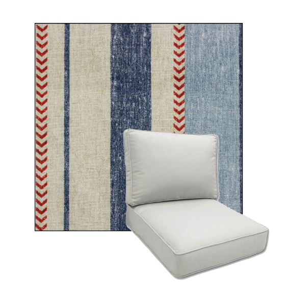 Weekender Multi by Richloom Solarium Deep Seating Patio Chair Cushions