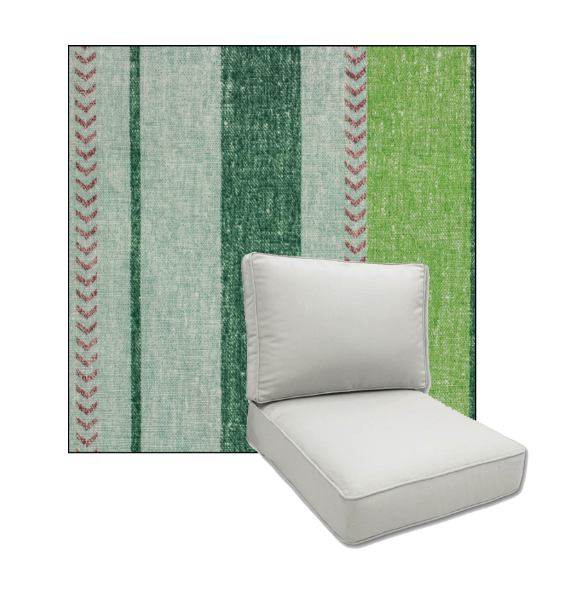 Weekender Palm by Richloom Solarium Deep Seating Patio Chair Cushions