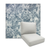 Wilshire Indigo by Richloom Solarium Deep Seating Patio Chair Cushions