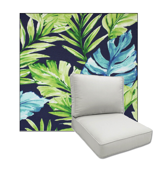 Zeeland Capris by Richloom Solarium Deep Seating Patio Chair Cushions