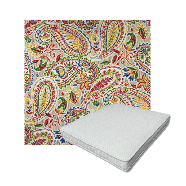 Richloom Solarium Arctic Multi Boxed Patio Dining Chair Seat Cushions – Custom Outdoor Comfort