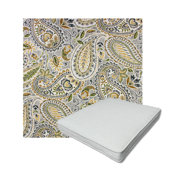 Richloom Solarium Arctic Stone Boxed Patio Dining Chair Seat Cushions – Custom Outdoor Comfort