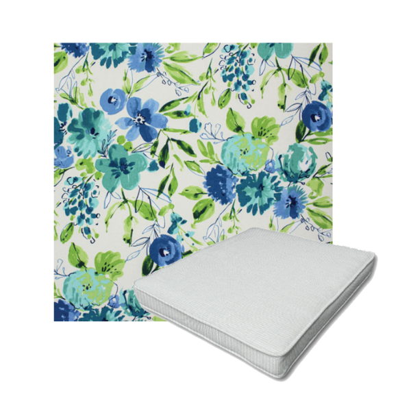 Richloom Solarium Bettina Aqua Boxed Patio Dining Chair Seat Cushions – Custom Outdoor Comfort