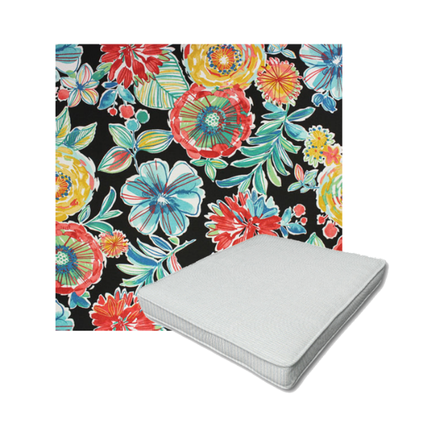 Richloom Solarium Colsen Noir Boxed Patio Dining Chair Seat Cushions – Custom Outdoor Comfort