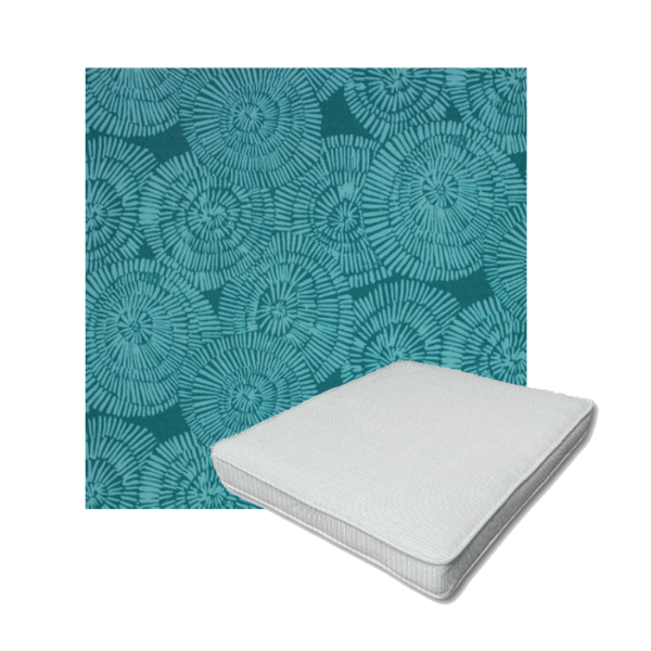 Richloom Solarium Crossway Aqua Boxed Patio Dining Chair Seat Cushions – Custom Outdoor Comfort