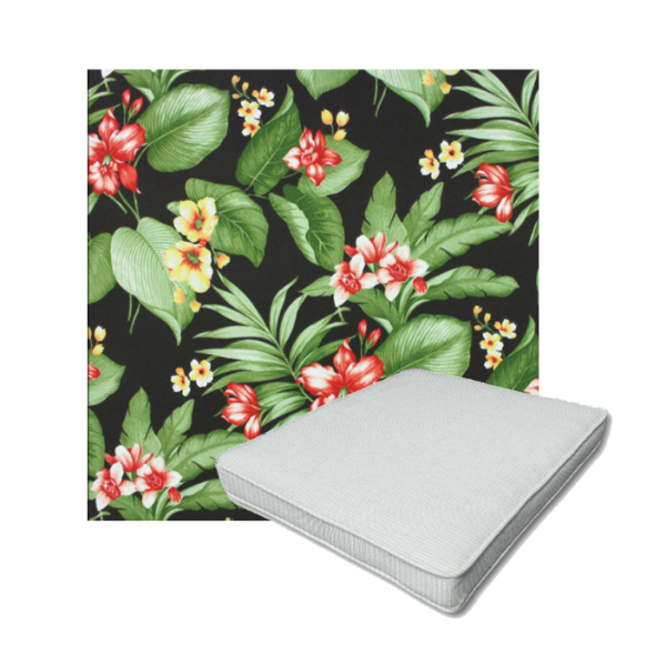 Richloom Solarium Davilla Noir Boxed Patio Dining Chair Seat Cushions – Custom Outdoor Comfort