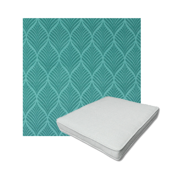 Richloom Solarium Fenbrook Teal Boxed Patio Dining Chair Seat Cushions – Custom Outdoor Comfort
