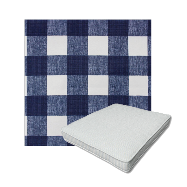 Richloom Solarium Patterson Navy Boxed Patio Dining Chair Seat Cushions – Custom Outdoor Comfort