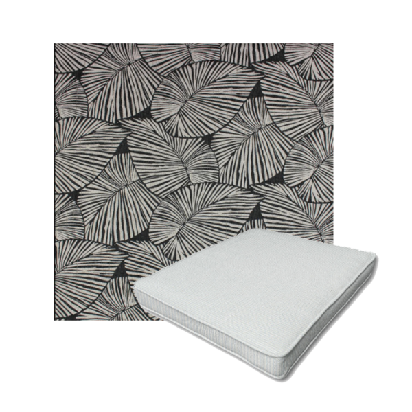 Richloom Solarium Talia Noir Boxed Patio Dining Chair Seat Cushions – Custom Outdoor Comfort