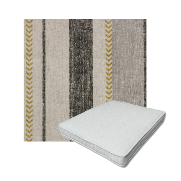 Richloom Solarium Weekender Driftwood Boxed Patio Dining Chair Seat Cushions – Custom Outdoor Comfort