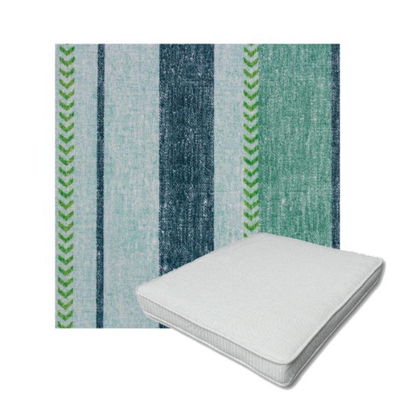 Richloom Solarium Weekender Lagoon Boxed Patio Dining Chair Seat Cushions – Custom Outdoor Comfort