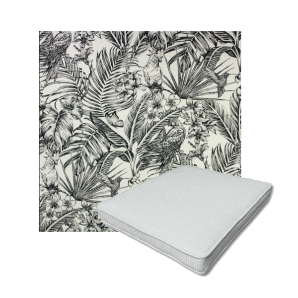 Richloom Solarium Wilshire Ebony Boxed Patio Dining Chair Seat Cushions – Custom Outdoor Comfort