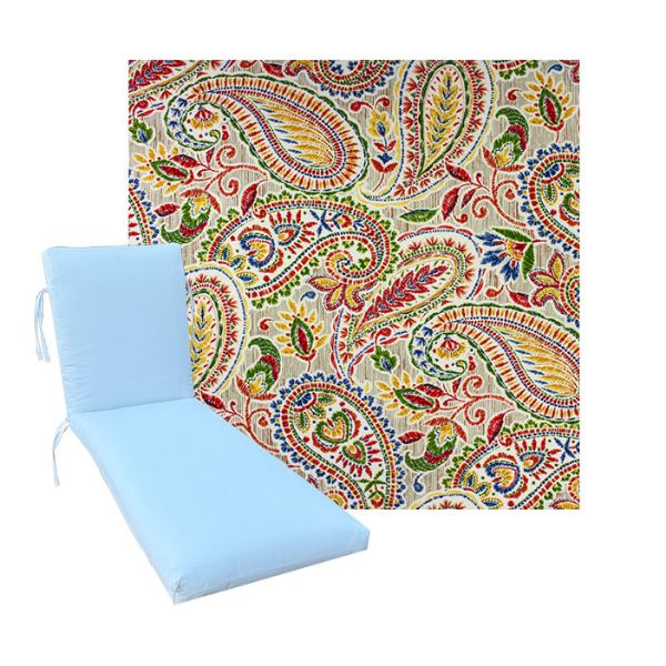 Universal Chaise Cushions in Richloom Solarium Arctic Multi - 3 Universal Sizes