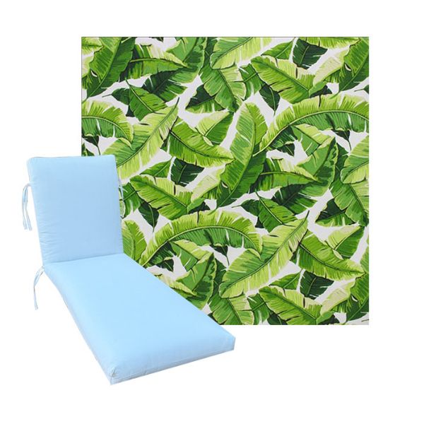 Universal Chaise Cushions in Richloom Solarium Balmoral Palm - 3 Universal Sizes