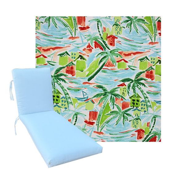 Universal Chaise Cushions in Richloom Solarium Balyfin Coast - 3 Universal Sizes