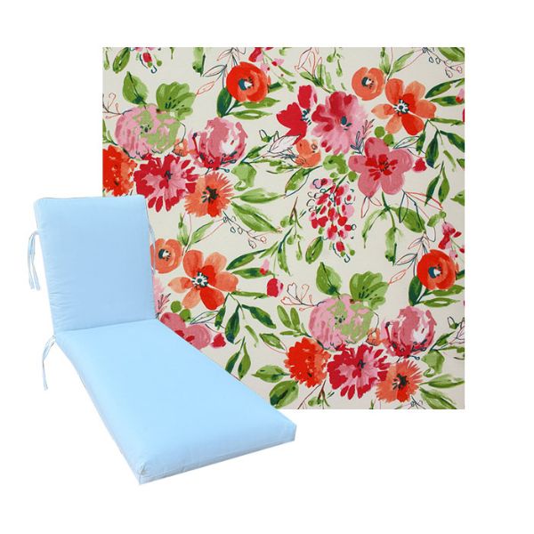 Universal Chaise Cushions in Richloom Solarium Bettina Garden - 3 Universal Sizes