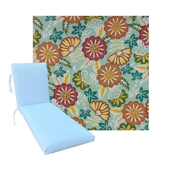 Universal Chaise Cushions in Richloom Solarium Cadelle Meadow - 3 Universal Sizes