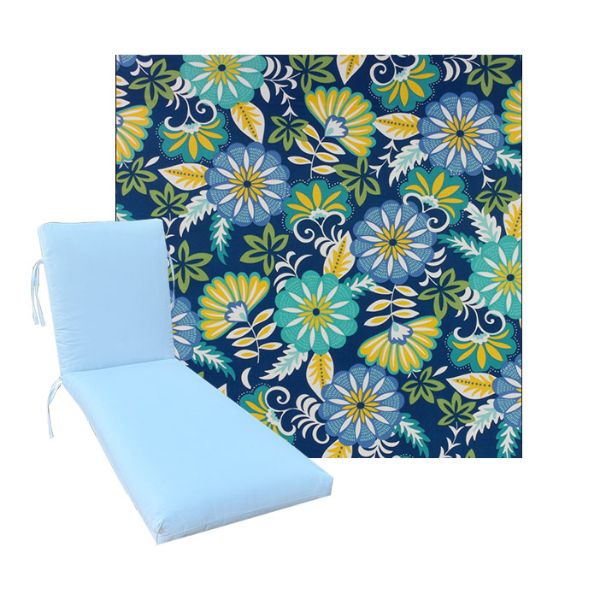 Universal Chaise Cushions in Richloom Solarium Cadelle Baltic - 3 Universal Sizes