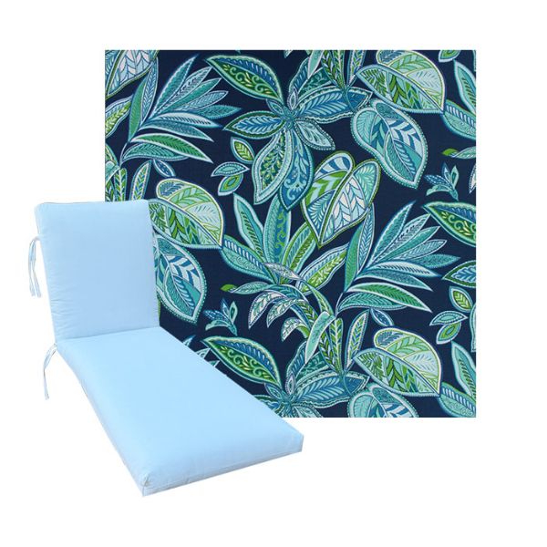 Universal Chaise Cushions in Richloom Solarium Crestwood Marine - 3 Universal Sizes