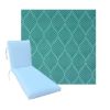 Universal Chaise Cushions in Richloom Solarium Fenbrook Teal- 3 Universal Sizes