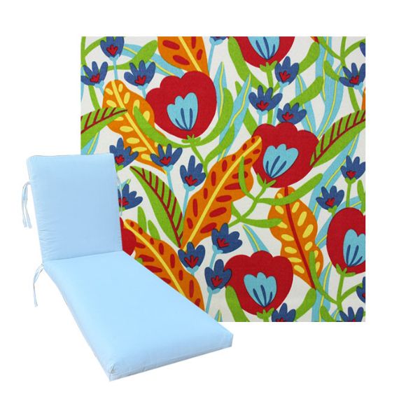 Universal Chaise Cushions in Richloom Solarium Fournette Multi  - 3 Universal Sizes