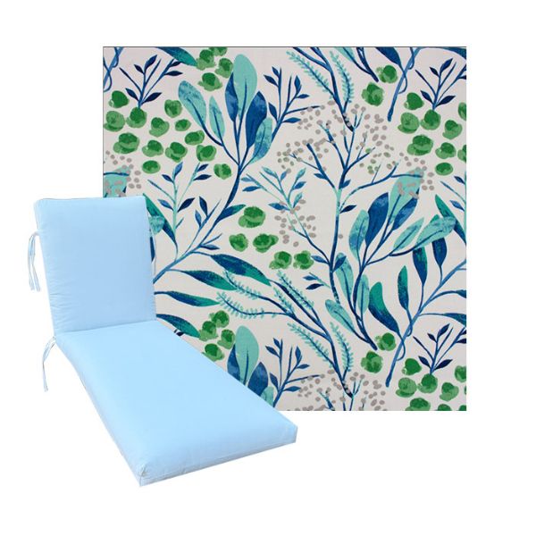 Universal Chaise Cushions in Richloom Solarium Gould Capris - 3 Universal Sizes