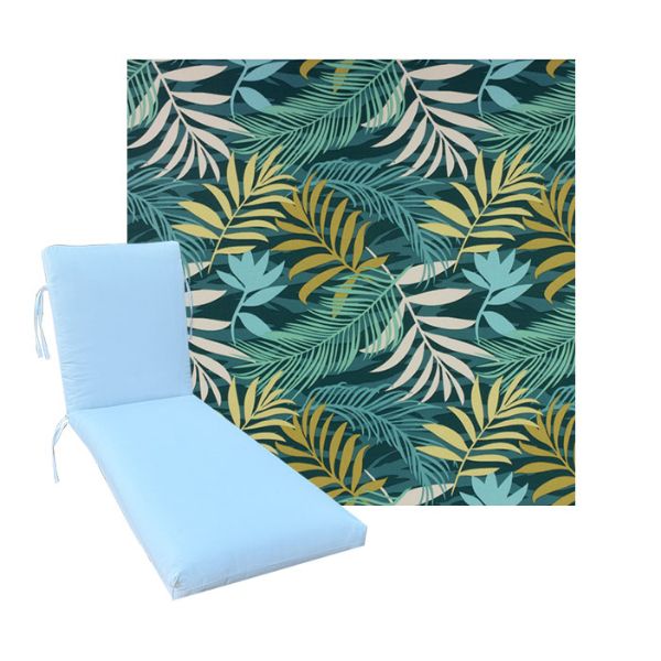 Universal Chaise Cushions in Richloom Solarium Mayland Palm - 3 Universal Sizes