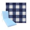 Universal Chaise Cushions in Richloom Solarium Patterson Navy - 3 Universal Sizes