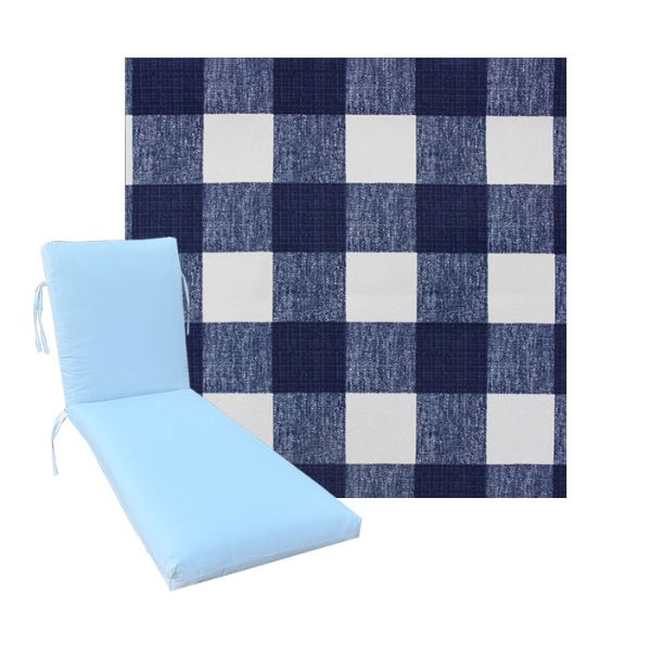 Universal Chaise Cushions in Richloom Solarium Patterson Navy - 3 Universal Sizes