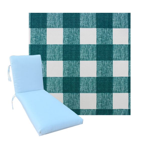 Universal Chaise Cushions in Richloom Solarium Patterson Peacock -  3 Universal Sizes