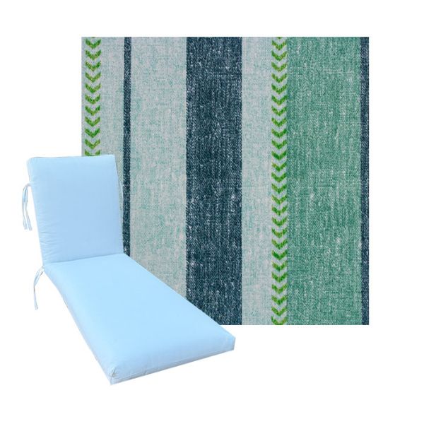 Universal Chaise Cushions in Richloom Solarium Weekender Lagoon 3 Universal Sizes