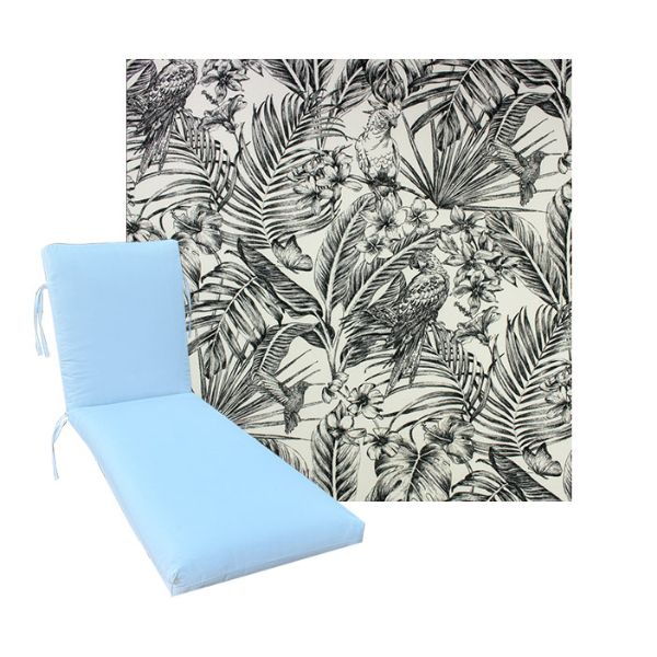 Universal Chaise Cushions in Richloom Solarium Wilshire Ebony 3 Universal Sizes