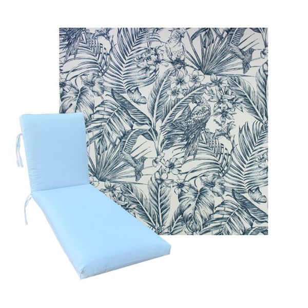 Universal Chaise Cushions in Richloom Solarium Wilshire Indigo 3 Universal Sizes