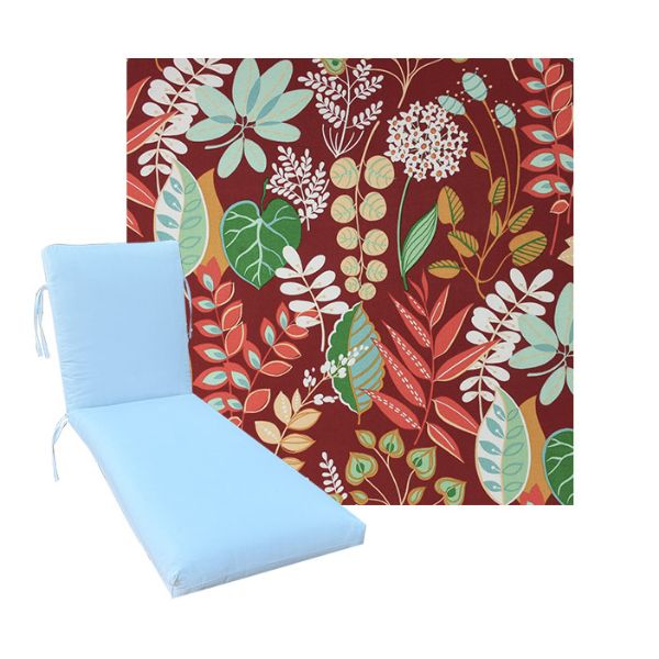 Universal Chaise Cushions in Richloom Solarium Windcrest Mulberry 3 Universal Sizes