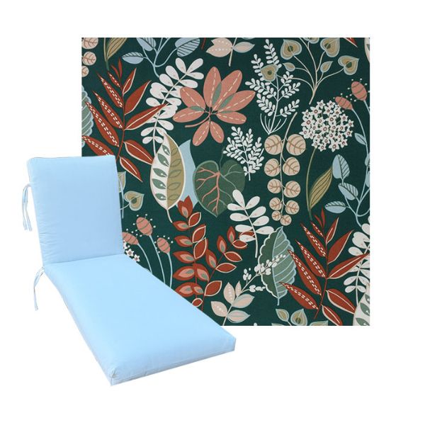 Universal Chaise Cushions in Richloom Solarium Windcrest Spruce 3 Universal Sizes