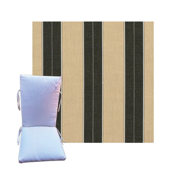 Sunbrella Berenson Tuxedo Universal Patio Chair Cushion in 9 sizes. - Sunbrella Cushions for Chairs