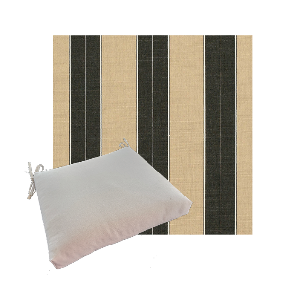 Outdoor Dining Chair Cushion Universal Sizes - Sunbrella Berenson Tuxedo