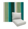 Universal Deep Seating Replacement Cushions in Sunbrella Beaming Lagoon Outdoor Fabric