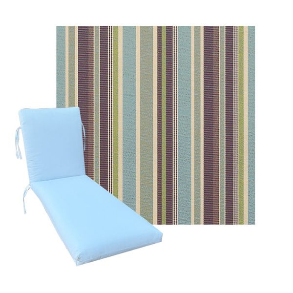 Classic Universal Chaise Lounge Cushions | Sunbrella Brannon Whisper Fabric | 3 Sizes