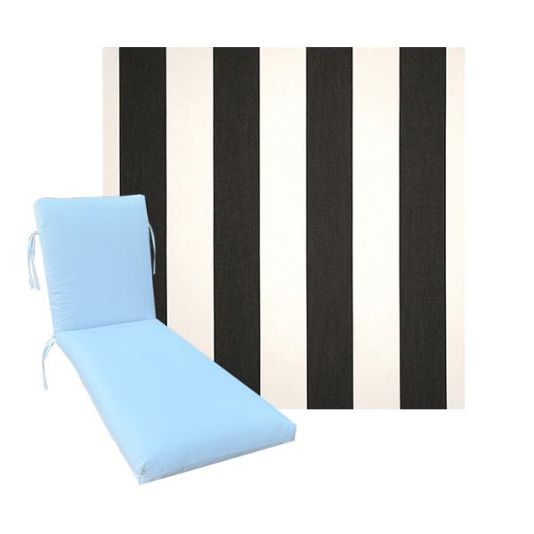 Classic Universal Chaise Lounge Cushions | Sunbrella Cabana Classic Fabric | 3 Sizes