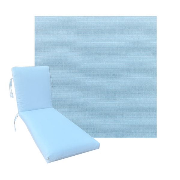 Classic Universal Chaise Lounge Cushions | Sunbrella Canvas Air Blue Fabric | 3 Sizes